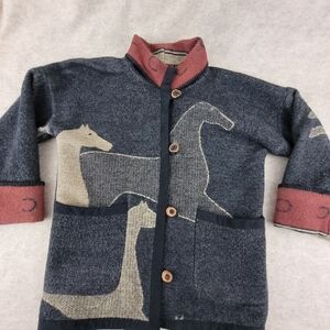 Aventura Taos New Mexico Wool Blanket Jacket Horse Print Small